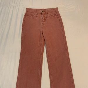 light pink corduroy flair pants size 24 roxy’s